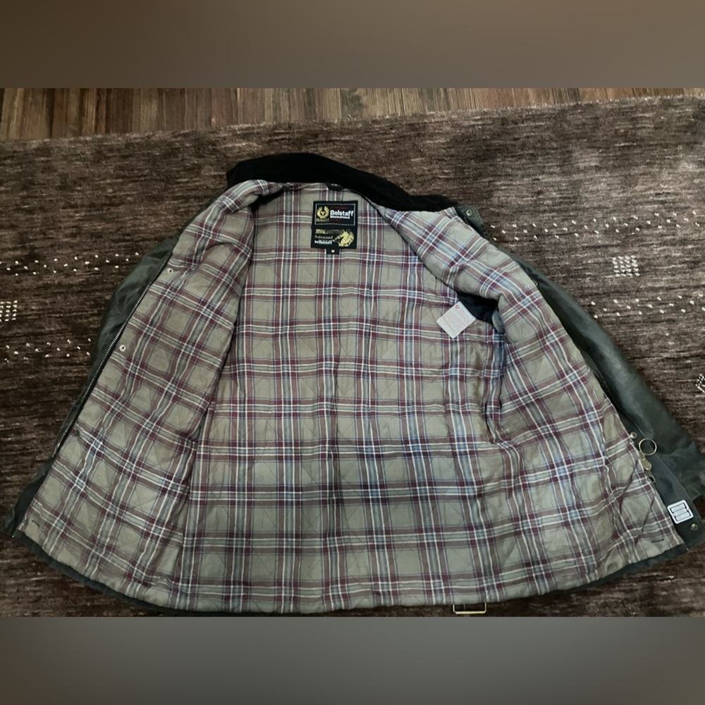 Men's Belstsff Green Waxed Jacket Sz M - Picture 5 of 9